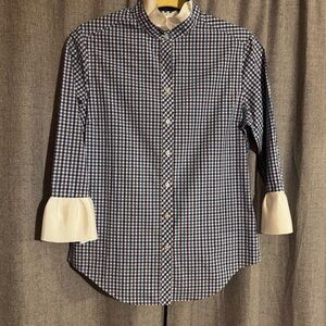 Women's Blue Checkered Blouse